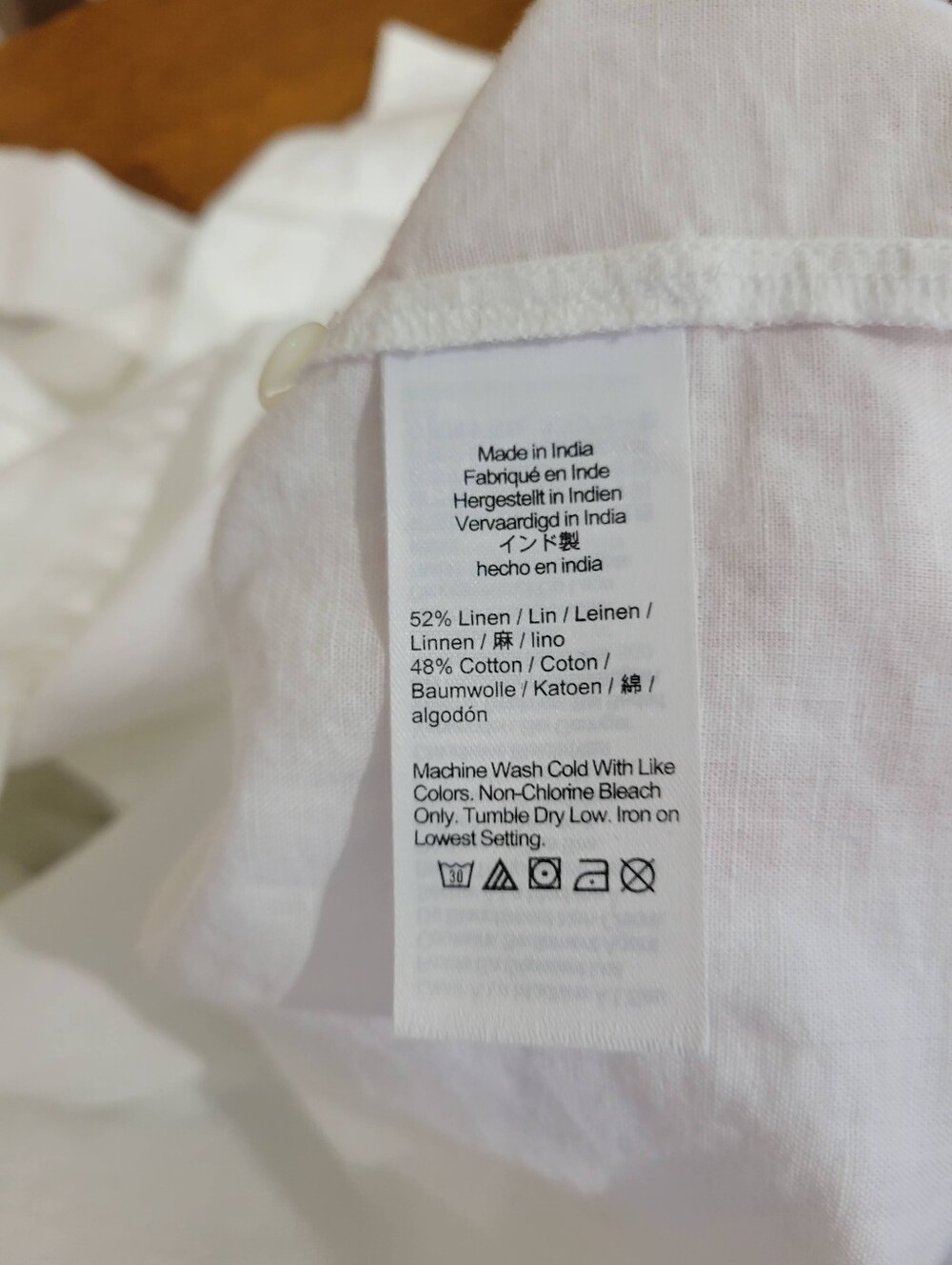 Madewell Straight-Hem Shirt in Linen NU445 Size M White - Picture 8 of 9